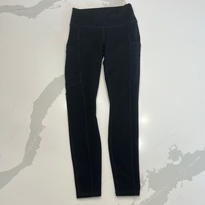 Black high-waisted athletic leggings